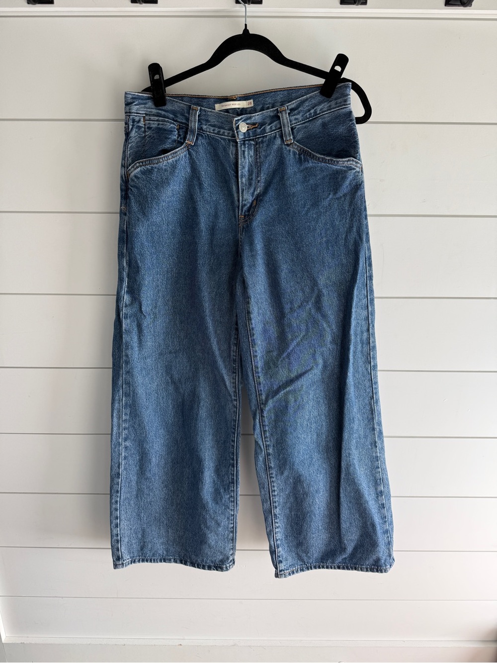 Levi's High-Rise 94 Baggy Wide Leg Jeans in Classic Blue Denim